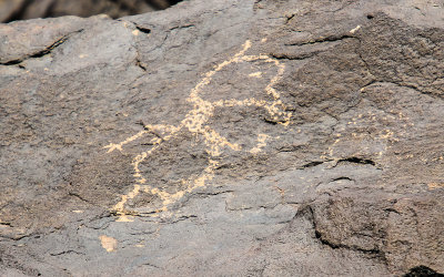 Interesting figure in Boca Negra Canyon in Petroglyph National Monument