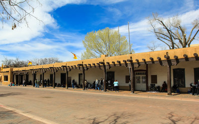 The Palace of the Governors in Santa Fe Plaza