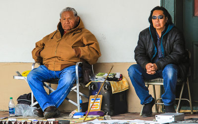 Vendors at The Palace of the Governors in Santa Fe Plaza