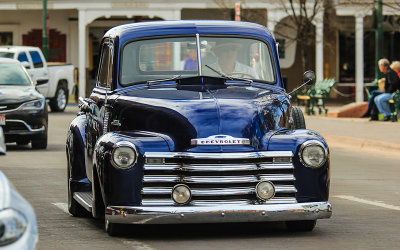 Vintage Chevrolet pickup in Santa Fe Plaza