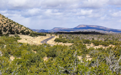 The road through El Malpais National Monument