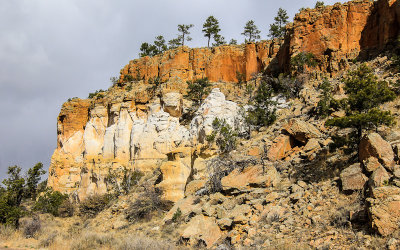 Sandstone cliffs in El Malpais National Monument