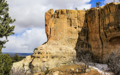 View of the cliffs from the Inscription Rock Trail in El Morro National Monument