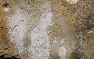 Script on Inscription Rock in El Morro National Monument