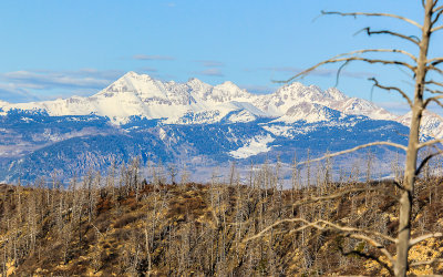 View of the San Juan Mountains from Mesa Verde National Park