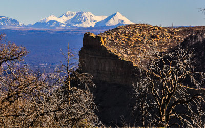 San Juan Mountains in the distance from Mesa Verde National Park