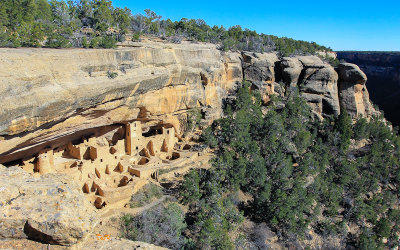 Cliff Palace in Cliff Canyon in Mesa Verde National Park