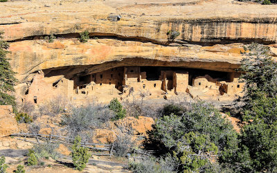 Spruce Tree House from above in Mesa Verde National Park