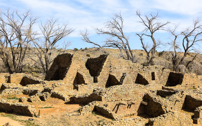 Center back wall of the West Ruin in Aztec Ruins National Monument