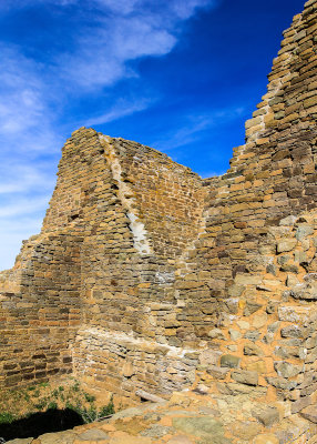 Second story walls of the West Ruin in Aztec Ruins National Monument