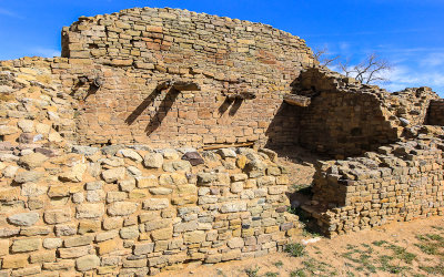 Wall structure of the West Ruin in Aztec Ruins National Monument
