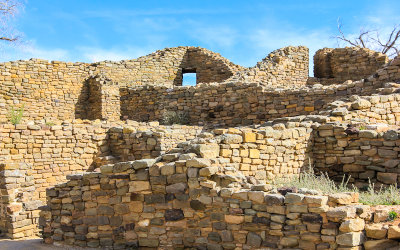 Second and third story walls in the West Ruin in Aztec Ruins National Monument