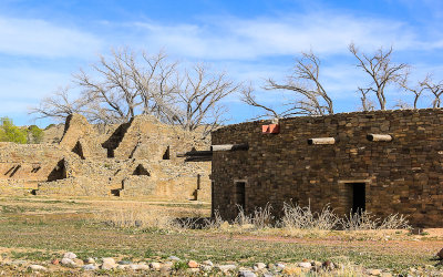 The reconstructed Great Kiva (completed in the 1930s) of the West Ruin in Aztec Ruins National Monument