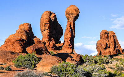 A rock formation in the Garden of Eden in Arches National Park