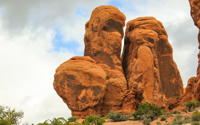 A formation in the Garden of Eden area of Arches National Park
