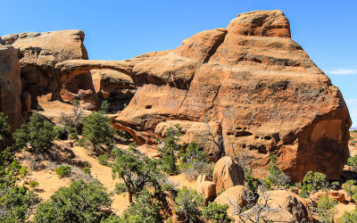 Double O Arch along the Devils Garden Trail in Arches National Park