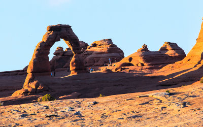 Sunset on Delicate Arch from the Lower Delicate Arch Viewpoint in Arches National Park