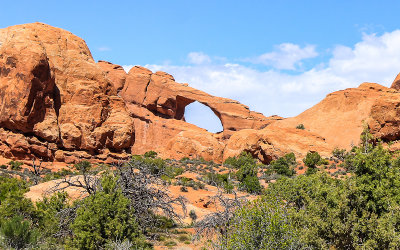 Skyline Arch along the park road near the Devils Garden Trailhead in Arches National Park