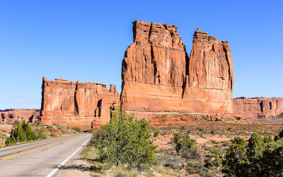 Tower of Babel and The Organ in the Courthouse Towers Section in Arches National Park