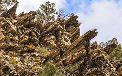 Rocky outcroppings along the Shoshone Road in Great Basin National Park
