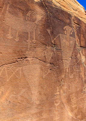 Freemont People petroglyphs along the Cub Creek Road in Dinosaur National Monument