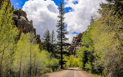 View along the Sheep Creek Geological Loop along the Flaming Gorge Scenic Byway