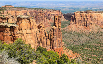 Kissing Couple as seen from the Monument Canyon View in Colorado National Monument