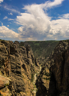 Looking south towards the Big Islands from the north rim Chasm View in Black Canyon of the Gunnison National Park