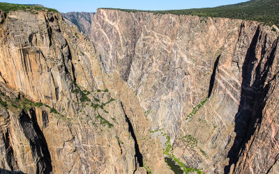 The Painted Wall from the north rim Chasm View in Black Canyon of the Gunnison National Park