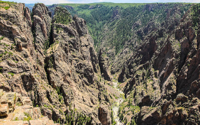 Afternoon light on the Big Islands from the Big Island View in Black Canyon of the Gunnison National Park