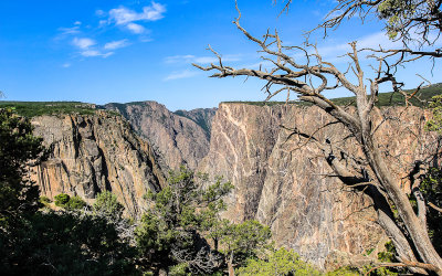 The Painted Wall from the north rim Chasm View in Black Canyon of the Gunnison National Park