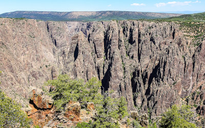 Canyon walls as seen from Gunnison Point in Black Canyon of the Gunnison National Park