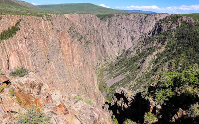 The Gunnison River from the Pulpit Rock Overlook in Black Canyon of the Gunnison National Park
