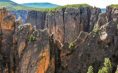 Canyon walls as seen from Devils Lookout in Black Canyon of the Gunnison National Park