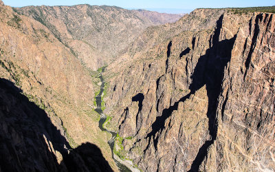 The Gunnison River as seen from Dragon Point in Black Canyon of the Gunnison National Park