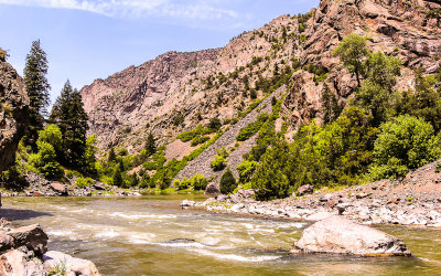 The Gunnison River in the East Portal area in Black Canyon of the Gunnison National Park