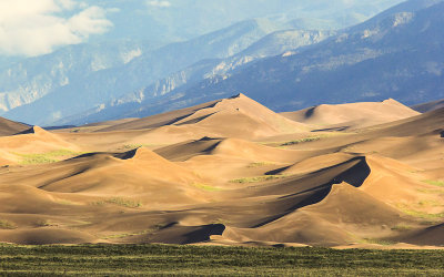The dunes with the Sangre de Cristo Mountains in the background in Great Sand Dunes National Park