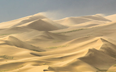Blowing sand during a wind storm in Great Sand Dunes National Park