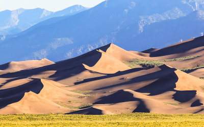 Sunrise on the dunes in Great Sand Dunes National Park
