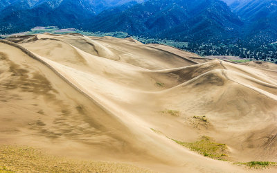 View of the dunes below the summit of High Dune in Great Sand Dunes National Park