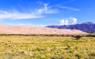 The Great Sand Dunes from the Visitor Center in Great Sand Dunes National Park