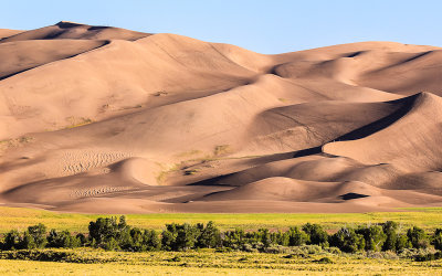 Close up of High Dune from the park road in Great Sand Dunes National Park
