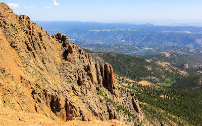 View of the valley from along the Pikes Peak Highway