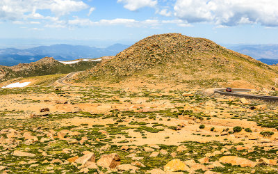 The mountain tundra along the Pikes Peak Highway
