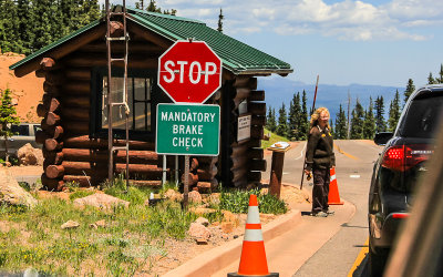 Brake check station on the way down the Pikes Peak Highway