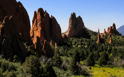 North and South Gateway Rocks, Cathedral Rock and the Cathedral Spires in the Garden of the Gods