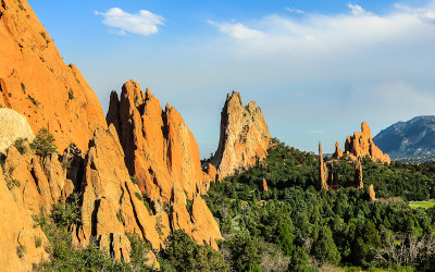 North and South Gateway Rocks, Cathedral Rock and the Cathedral Spires in the Garden of the Gods