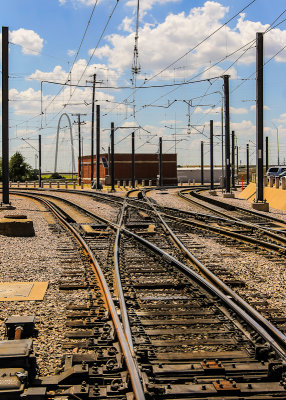 DART lines in downtown Dallas Texas