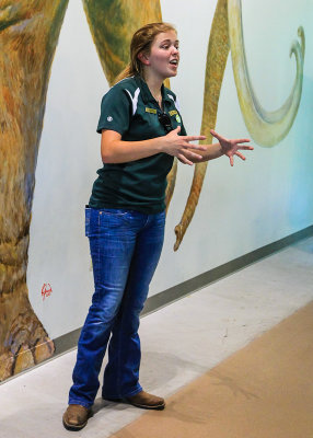 Baylor student guide in Waco Mammoth National Monument