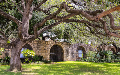 Wall surrounding the Alamo compound, San Antonio Missions NHP